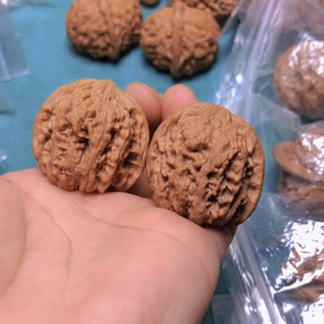 【闪购商品】核桃把件33千佛山修尖