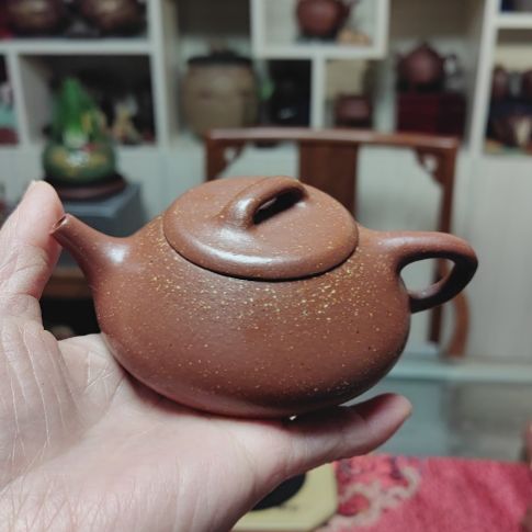 紫砂茶壶捺瓢壶120cc手工制作