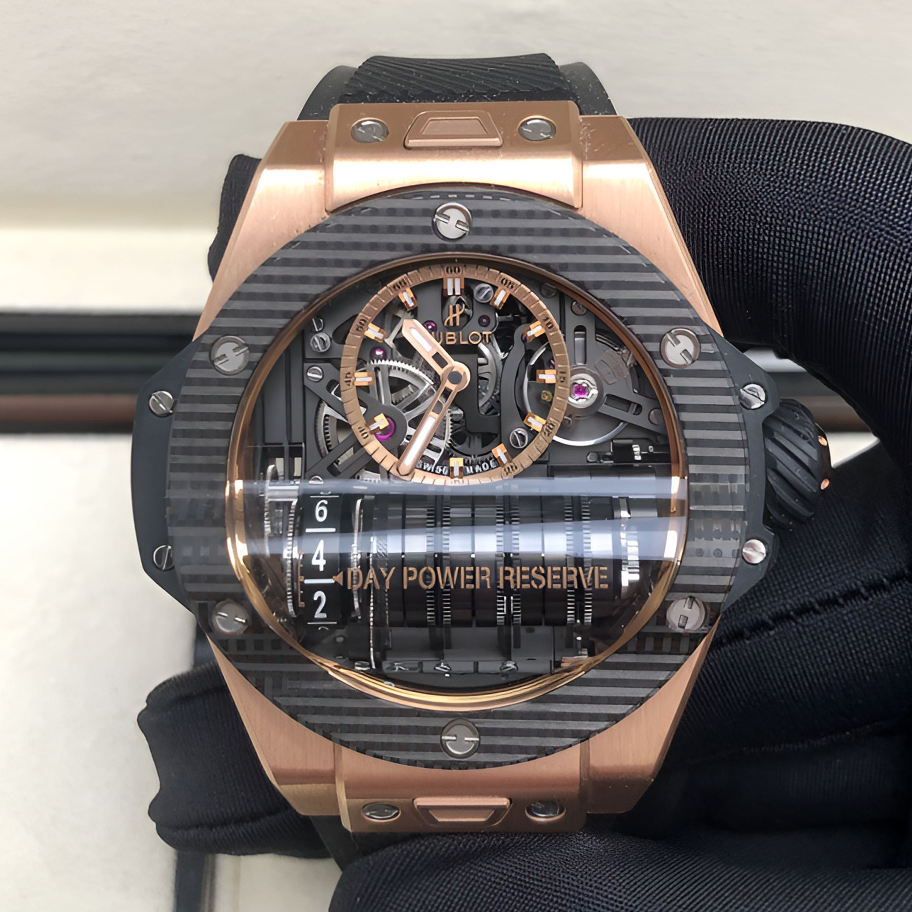 95新 Hublot/宇舶表 22年BIG BANG系列911玫瑰金长动力男士机械表