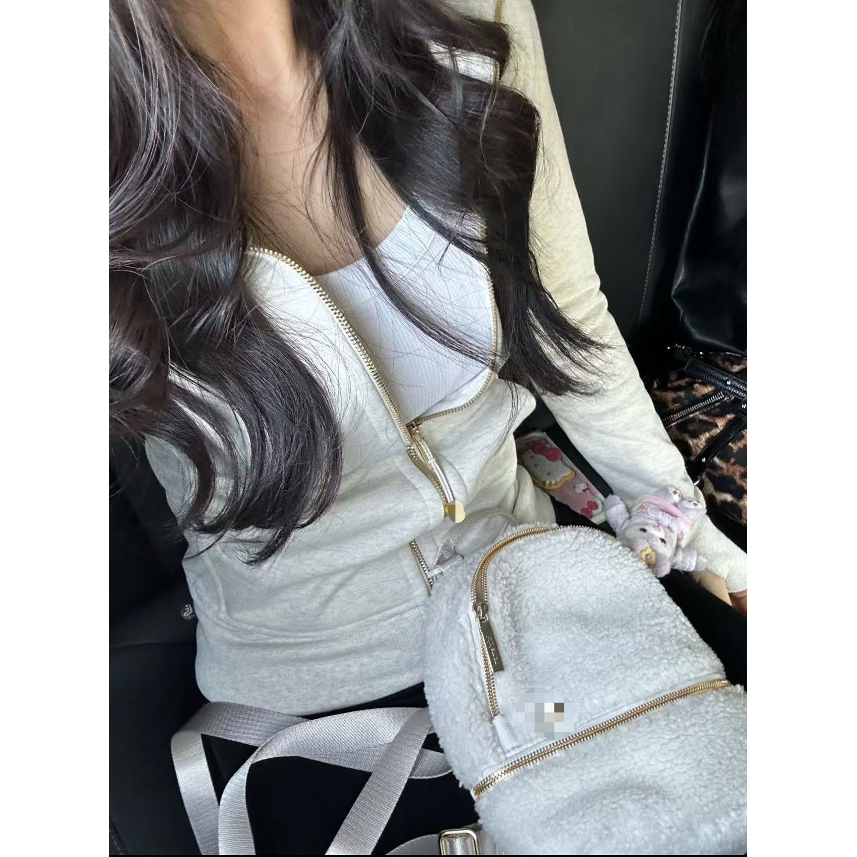 【伊一专属】连帽加绒拉链卫衣外套