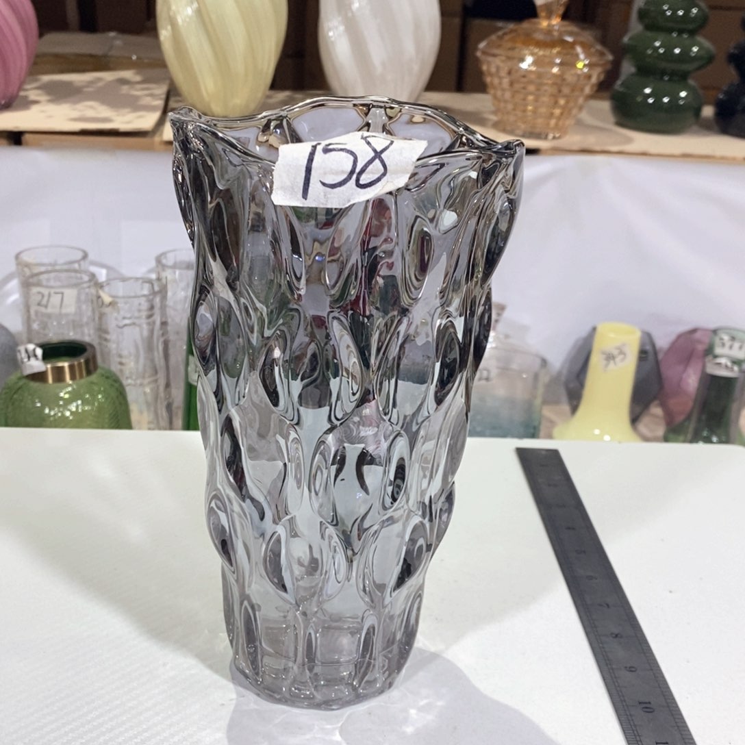玻璃158高 24口12水晶玻璃花瓶嘎嘎好看