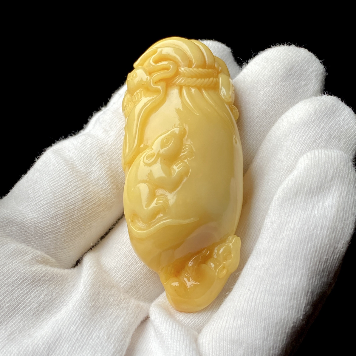 猛犸（虬）臼齿精雕全品无暇