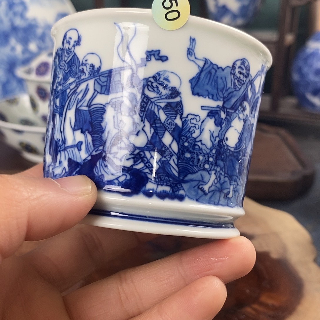 瓷片景德镇手绘青花茶器50