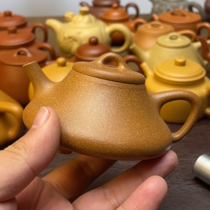 茶壶紫砂全手曲瓢
