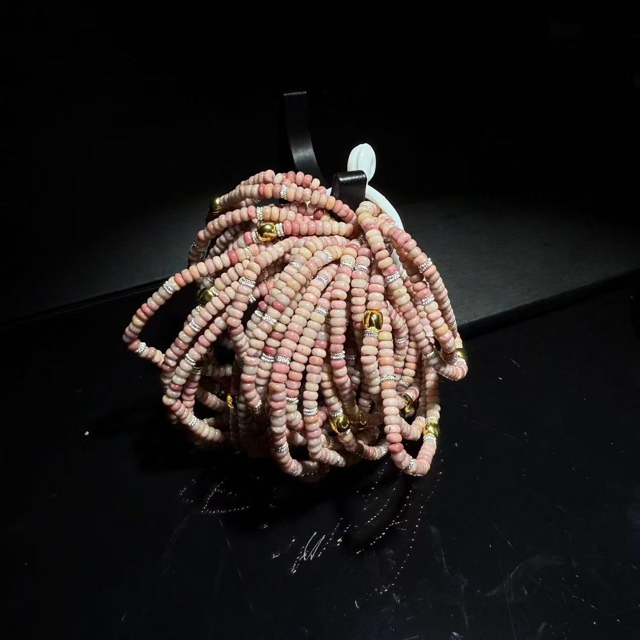 天然辰砂【皇后甄选】C052802 辰砂DIY 粉色直切手串-多样性发其一