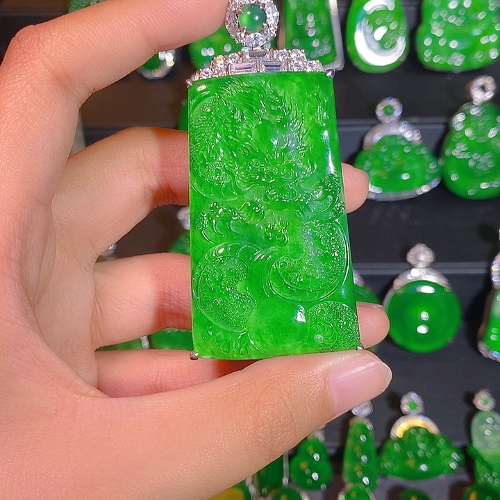 翡翠银S925镶嵌颈饰hh