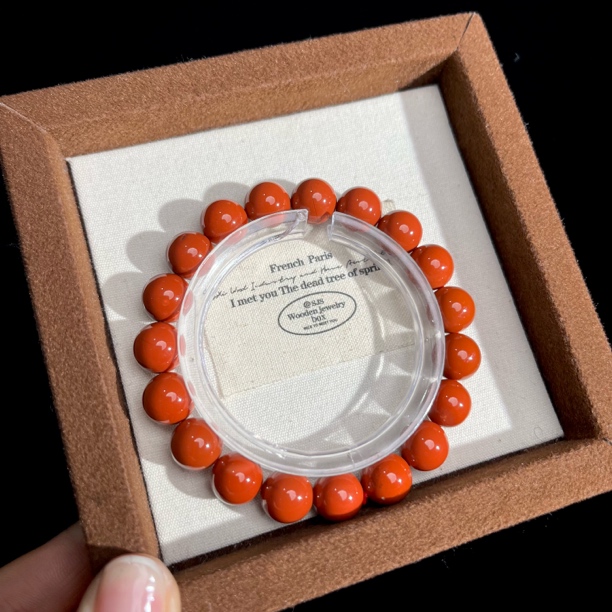 【大鱼甄选】藏藏满色满肉南红手串XD46多样性发其一素圈简约