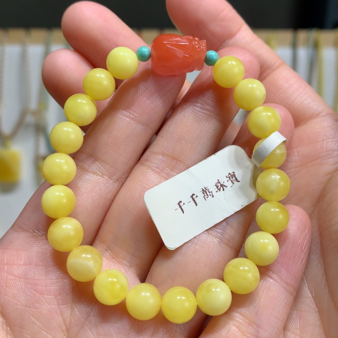 蜜蜡手链未镶嵌8m m