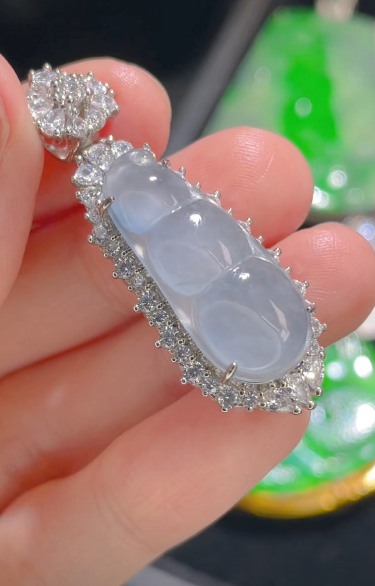 天然翡翠a货吊坠