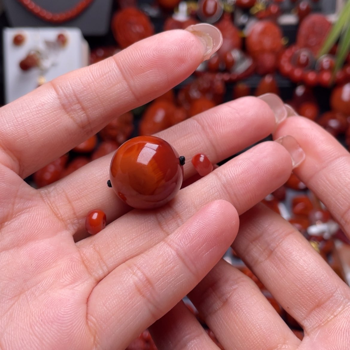 【闪购商品】南红玛瑙19.9圆珠未镶嵌冬*拉