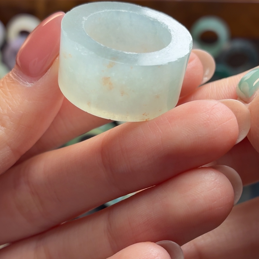 你***呀定制翡翠未镶嵌戒指