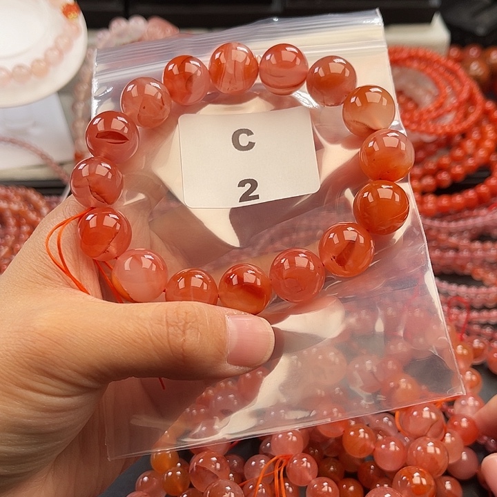 南红玛瑙未镶嵌多样性发货默认微瑕称重14mm