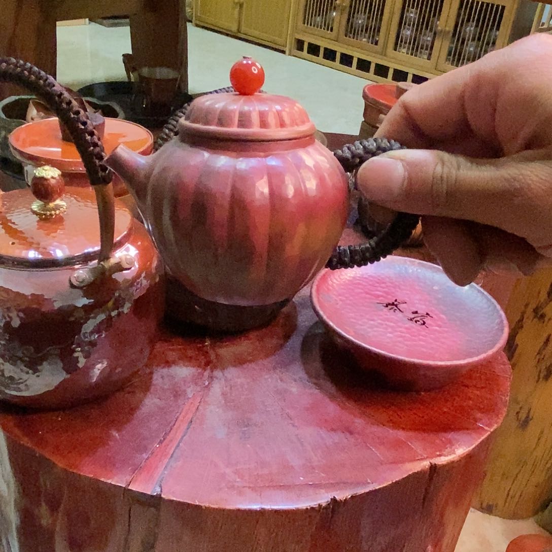 手工锻打工艺小瓜壶淬火色荣