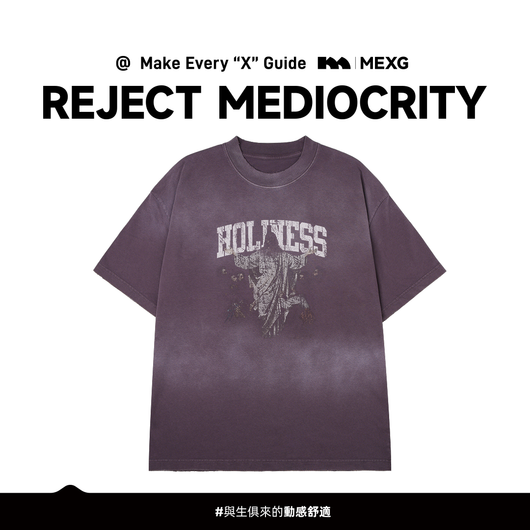 【"美潮做旧280g"T恤】MEXG自产自销！纯棉！喷马骝水洗做旧短袖T187