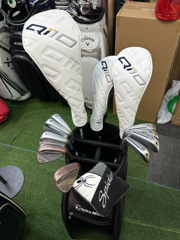 泰勒梅Qi10男士高尔夫套杆三木九铁一推木杆碳素50克S铁杆S200