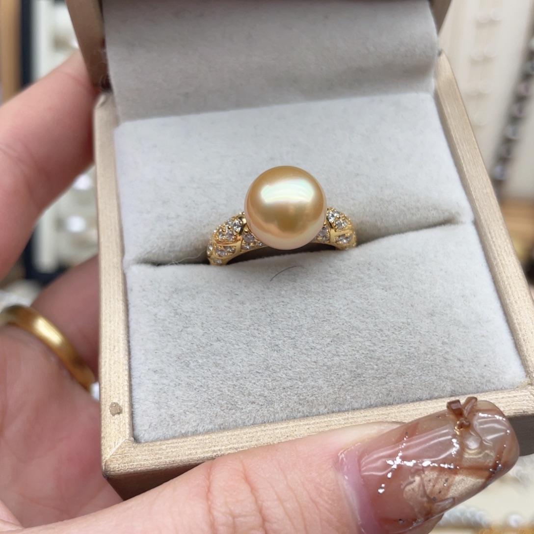 银S925镶嵌海水珍珠戒指S103