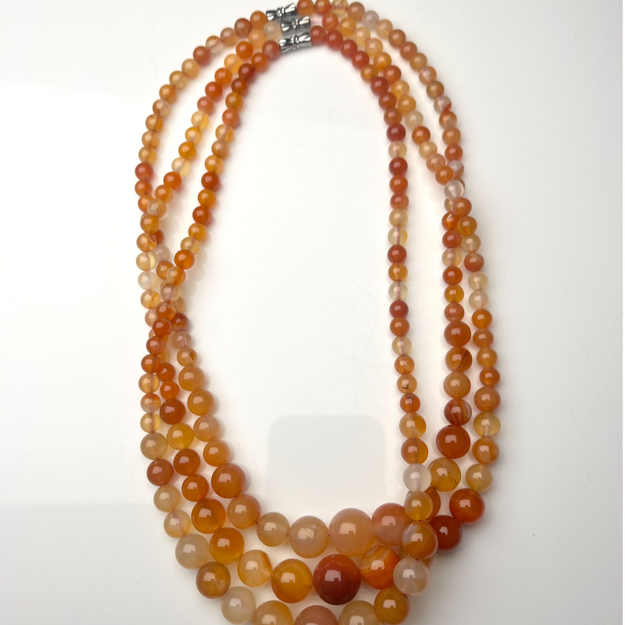 ZBG0424冰红玛瑙塔链项链（天然珠宝多样性发其一）