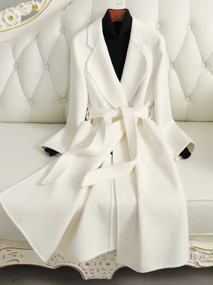 双面羊绒大衣女中长款2025秋冬新款过膝气质羊毛高端毛呢外套