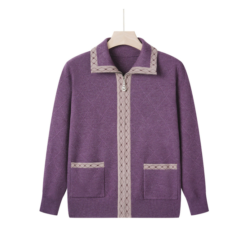 衔香【针织衫】2025秋冬中老年妈妈装针织上衣PG243Z199