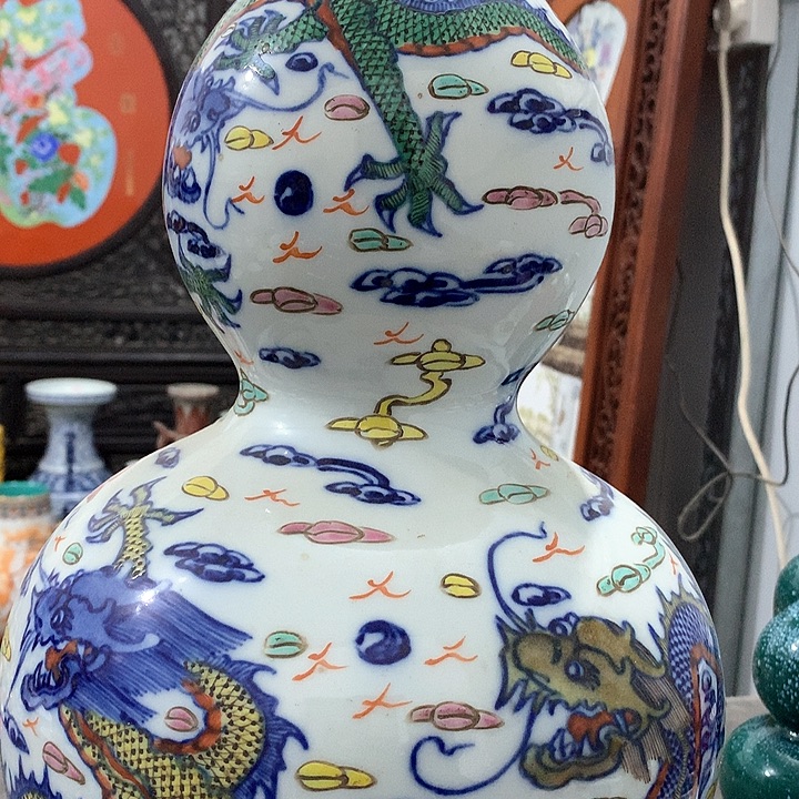 陶摆件青花陶瓷摆件