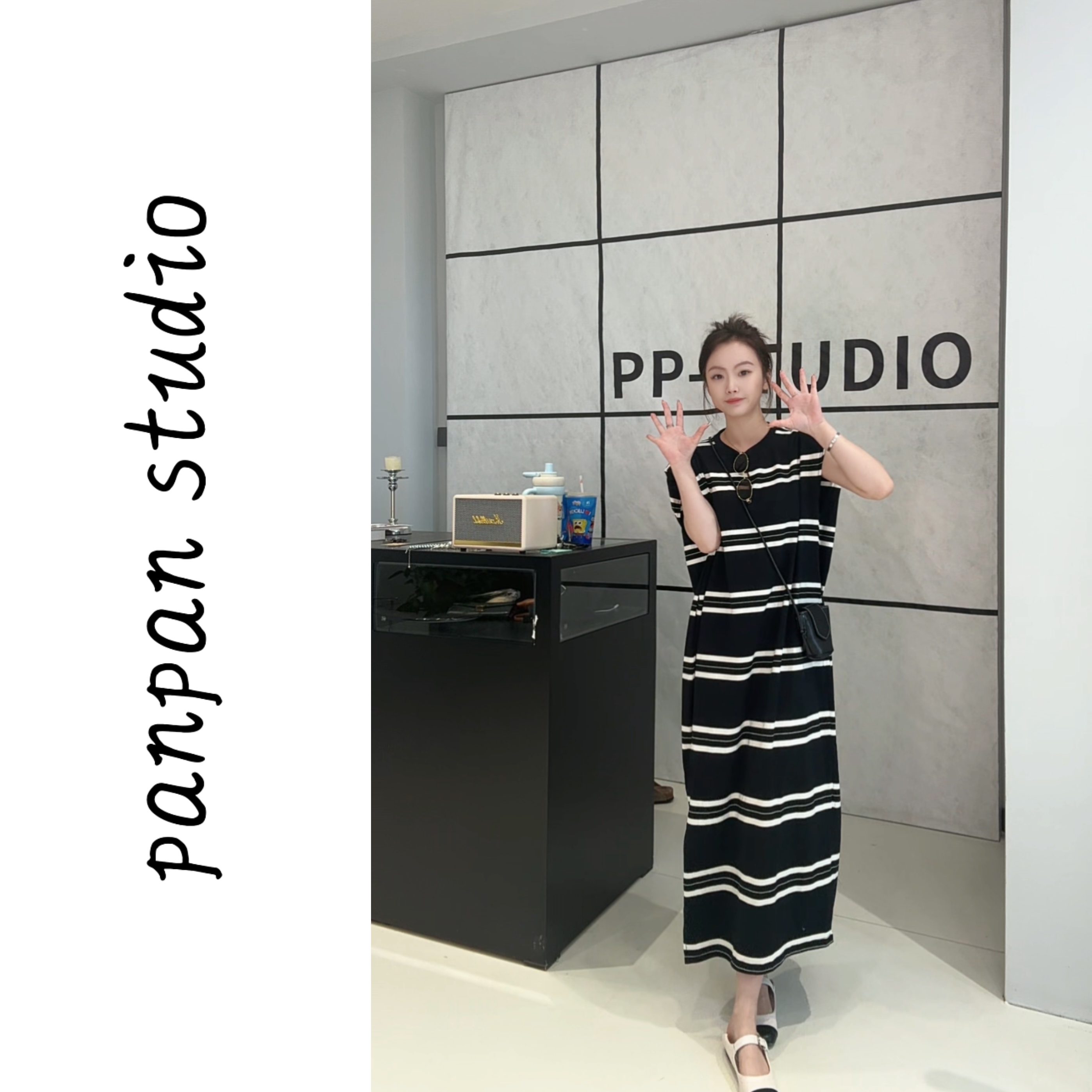 潘潘/2025夏季新款赫本风减龄收腰显瘦时尚设计师款连衣裙