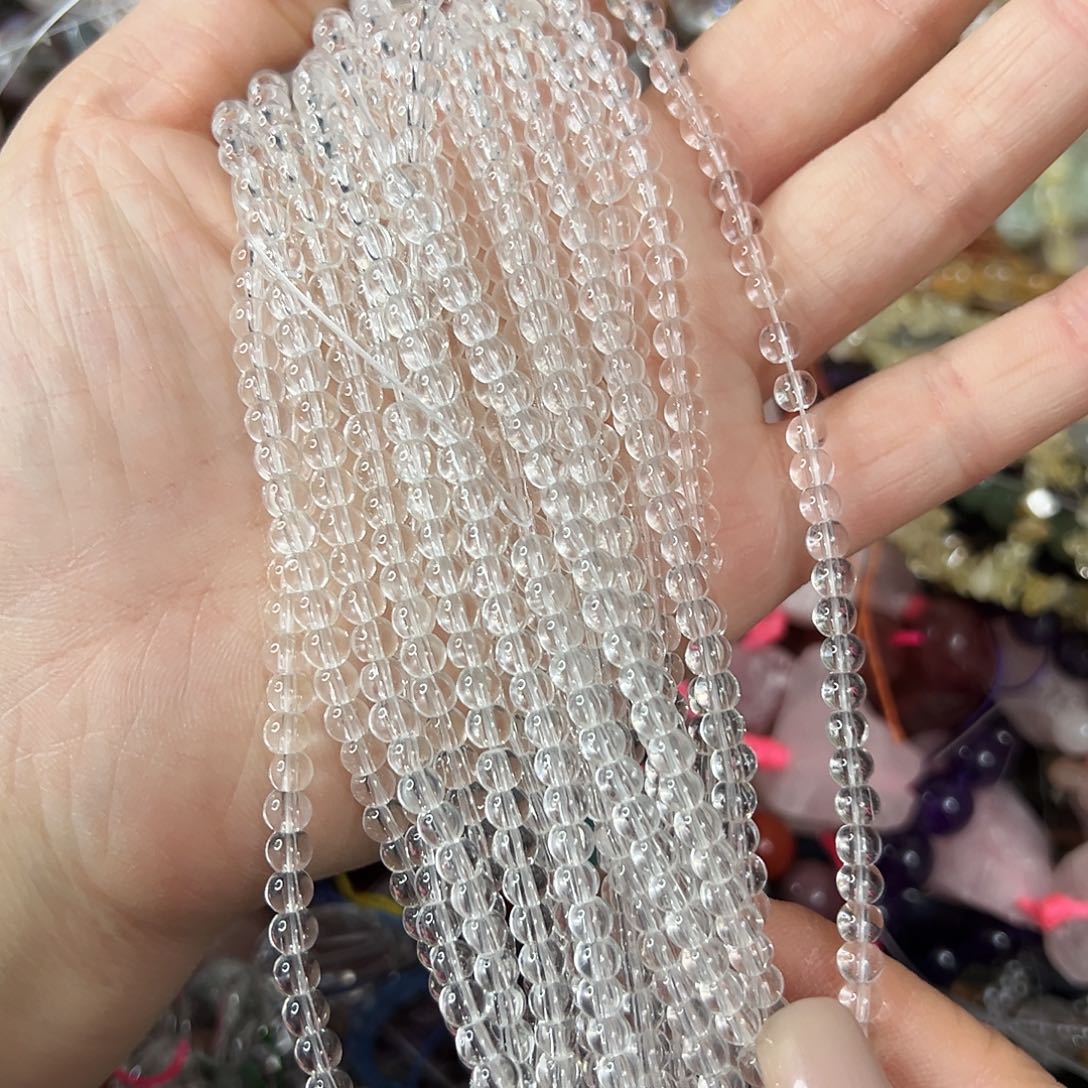 玛瑙/玉髓未镶嵌珠宝半成品，卡4压电白水2条