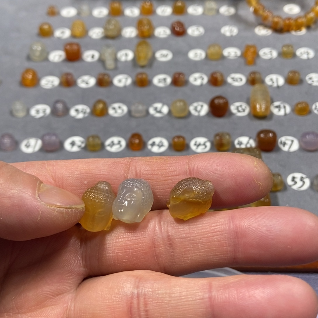 净***玩玛瑙/玉髓合金颈饰佛头