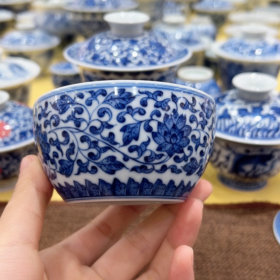 S****n正宗紫晶柴窑缠枝莲单杯