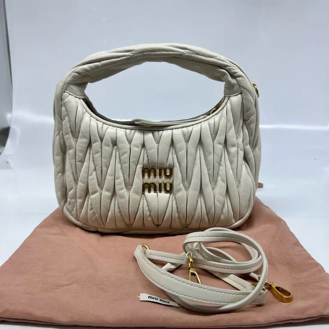 95新 MIU MIU/缪缪 缪缪wander hobo 斜挎包小号 01420