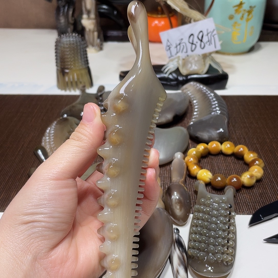 折后价 白水牛角鼻刮脸梳