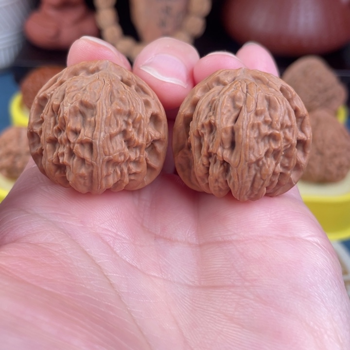 吊坠文玩核桃白狮子33