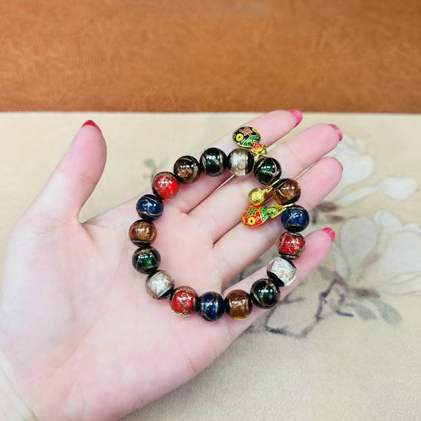 七彩琉璃手串无礼盒474