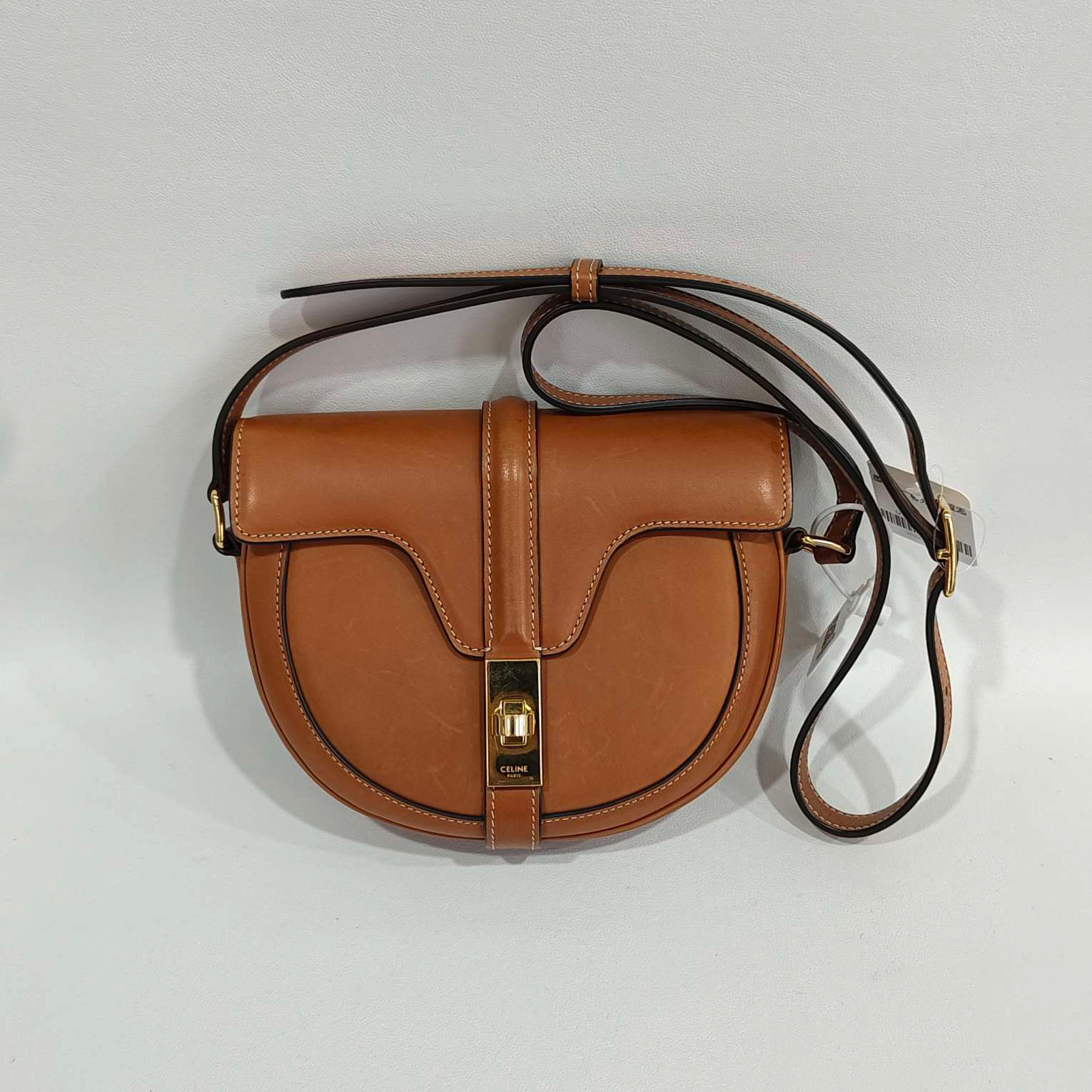 95新 Celine/思琳 捐金沉珠/besace16小号马鞍包单肩