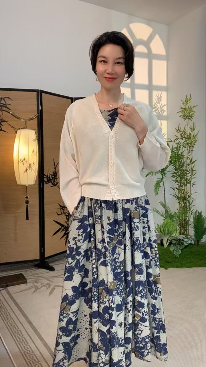 针织衫女开衫宽松披肩防晒搭配裙子小坎防晒面30021