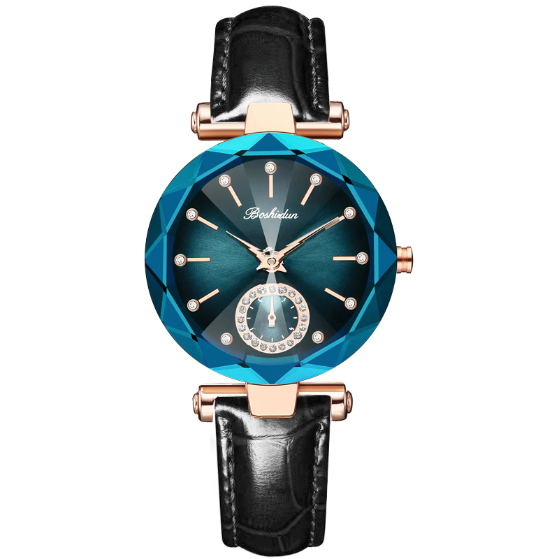 潮流时尚百搭海洋之心双色休闲皮带防水女表8131专属