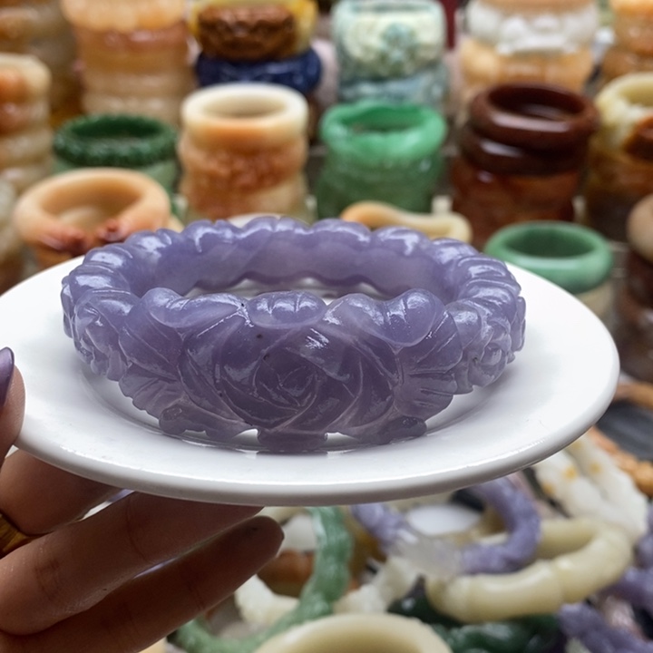 查罗石未镶嵌手镯圈口63