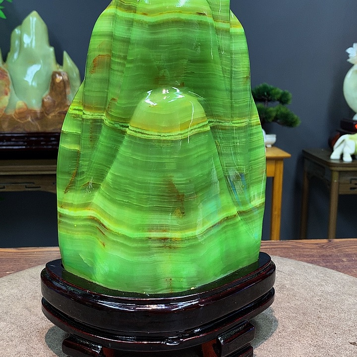 石材靠山摆件家居装饰品