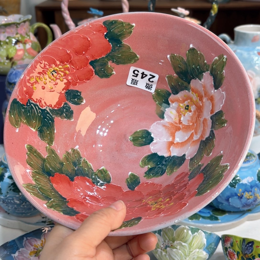 景德镇手绘高温釉下彩陶瓷茶具