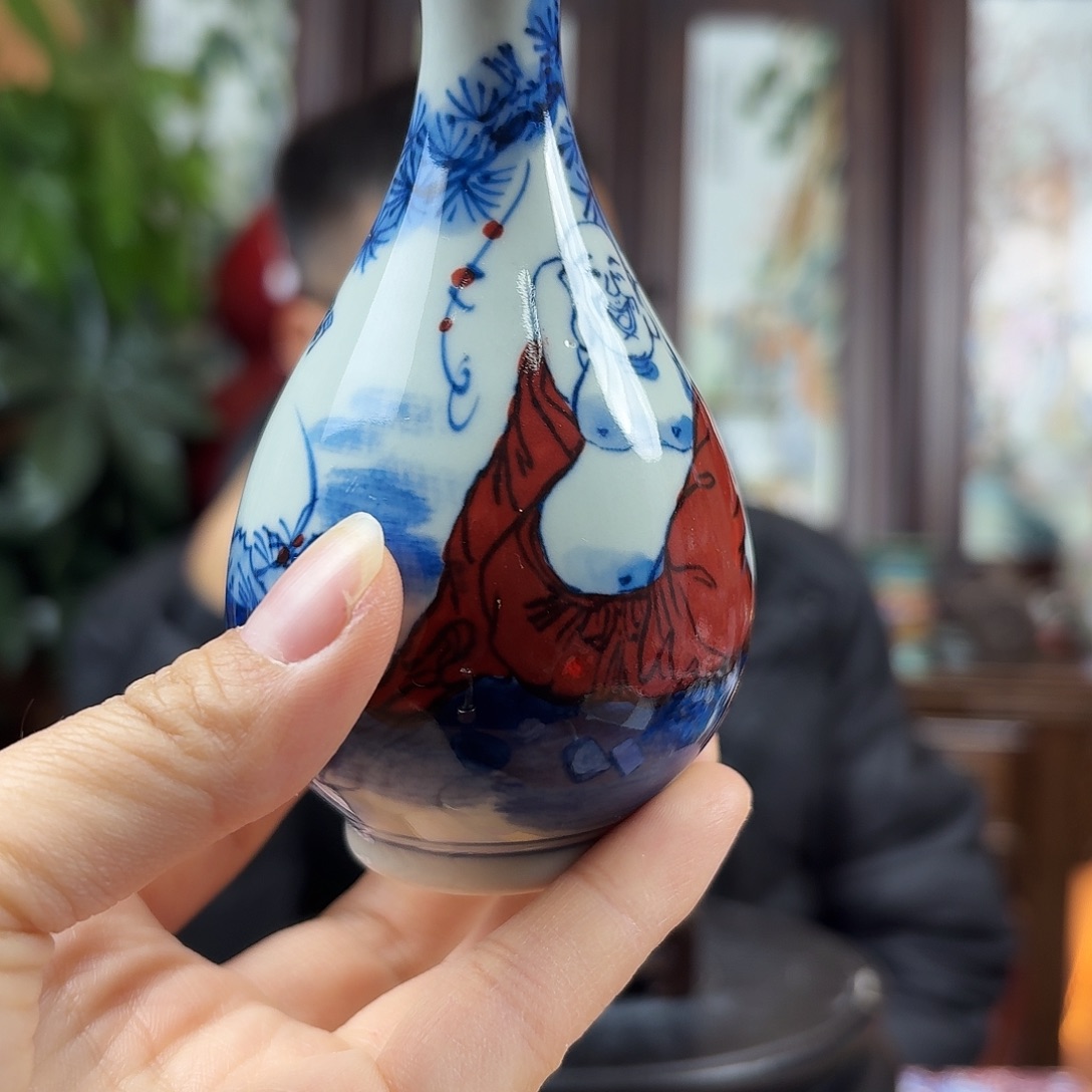 陶摆件景德镇陶瓷手工花瓶
