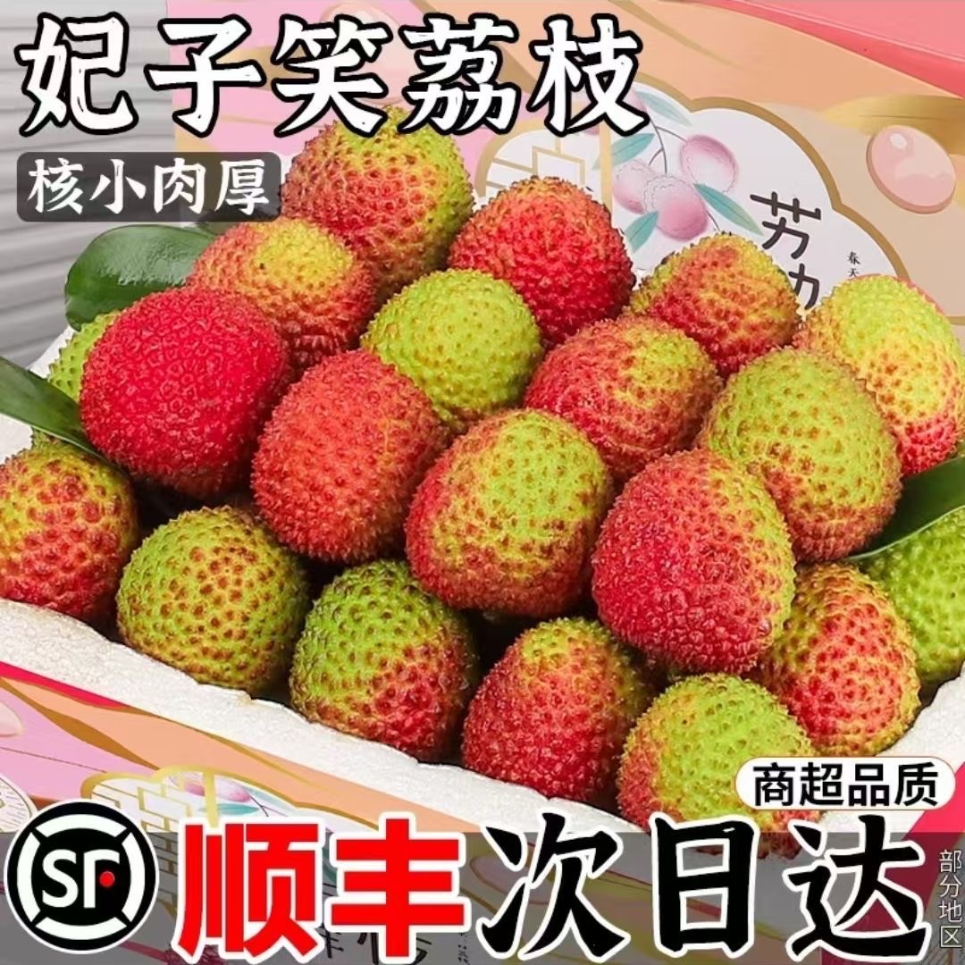 a补贴《顺丰冷链》正宗广东茂名妃子笑荔枝新鲜核小肉多5斤