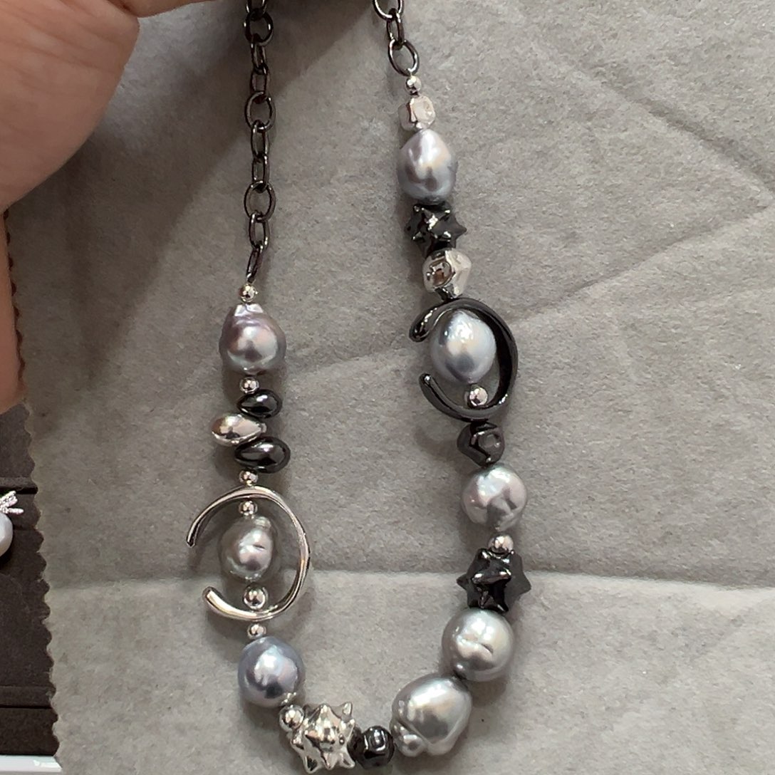 海水珍珠颈饰银S925镶嵌