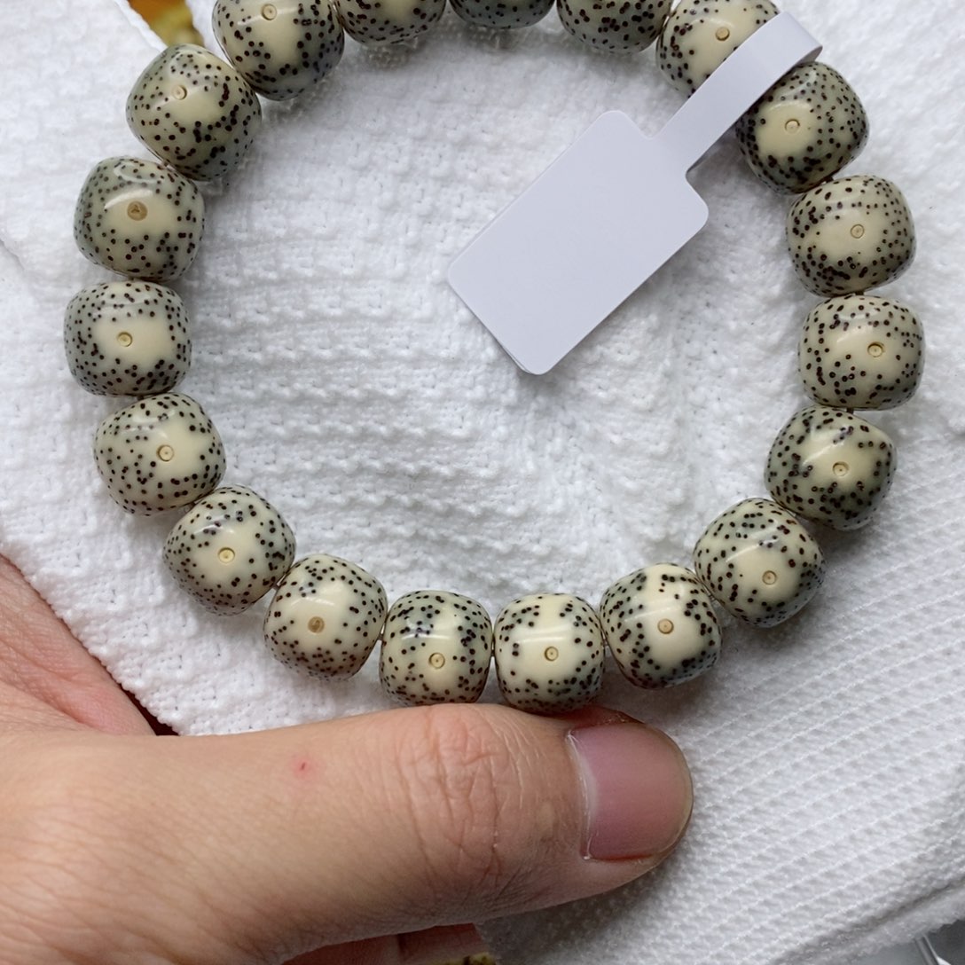 星月菩提手串13x12 青花月留白