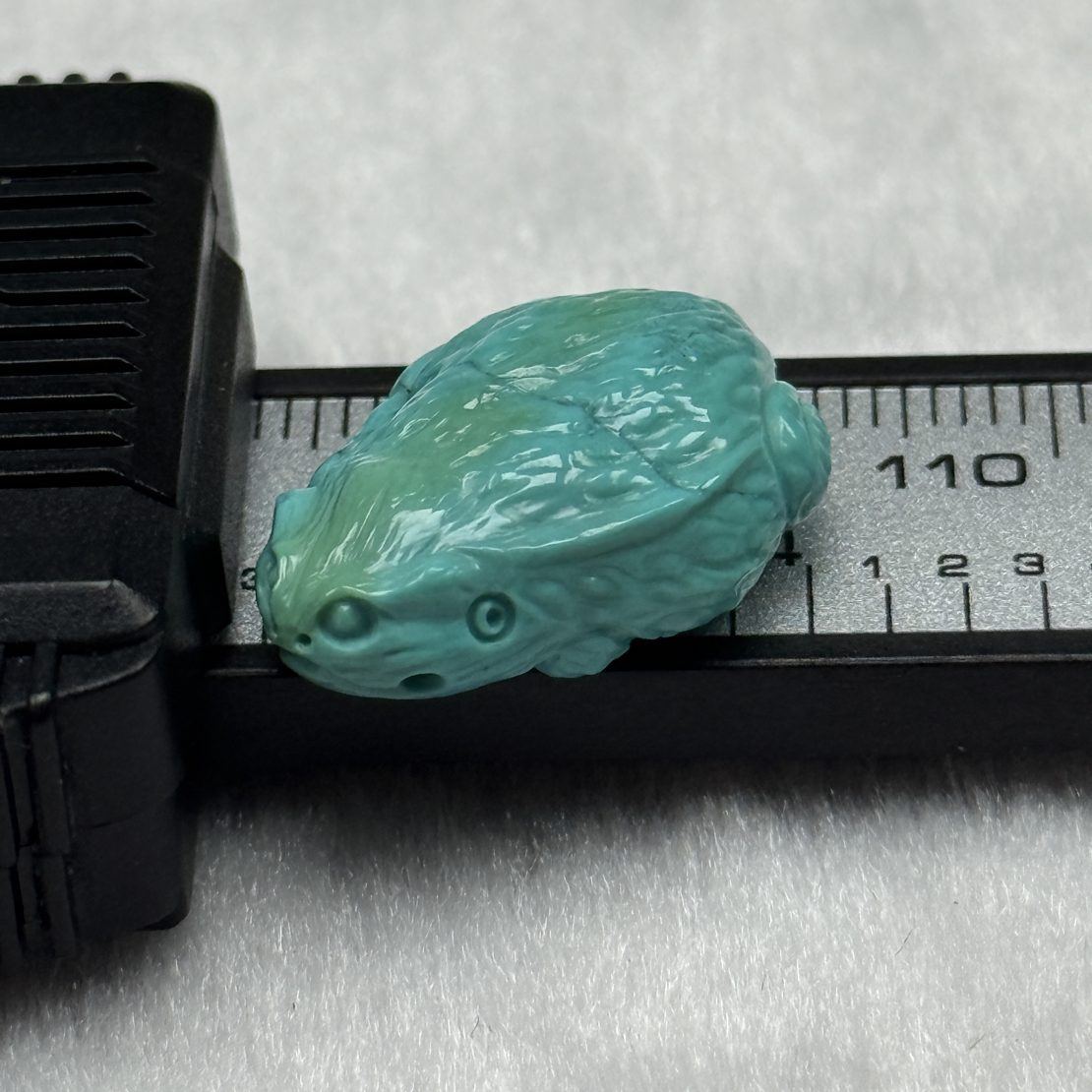 时尚精美原矿绿松石金蟾