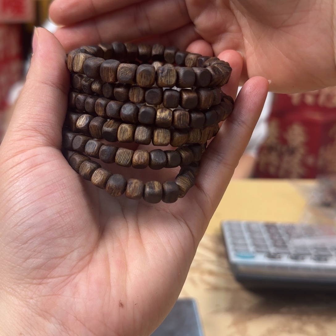 沉香手串紫棋方珠多样性发货1条07