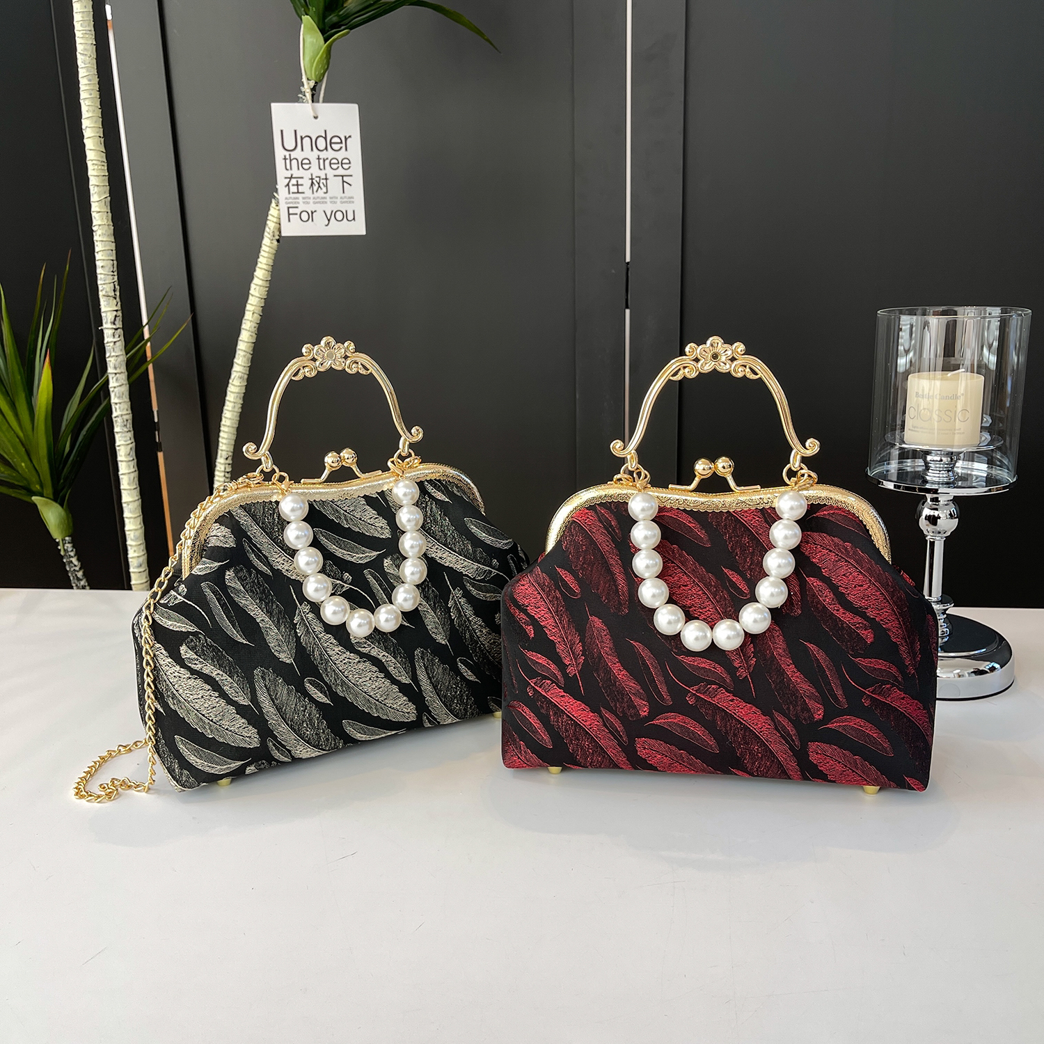 【天使之翼】新中式国风旗袍马面裙搭配复古时尚手提斜挎单肩包A667