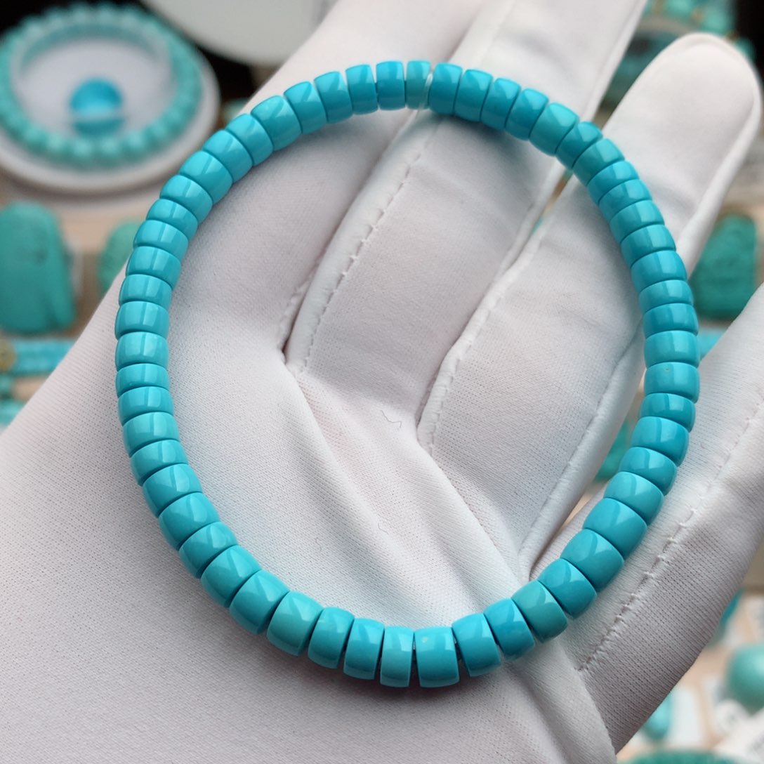 绿松石珠宝奇石未镶嵌5.5mm
