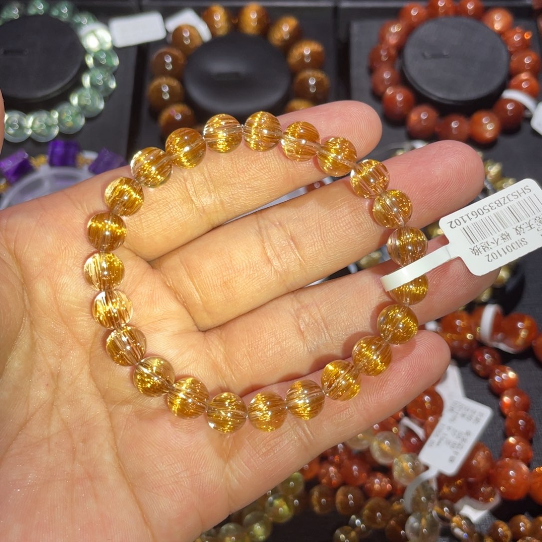 未镶嵌手链水晶铜顺发8.2mm左右