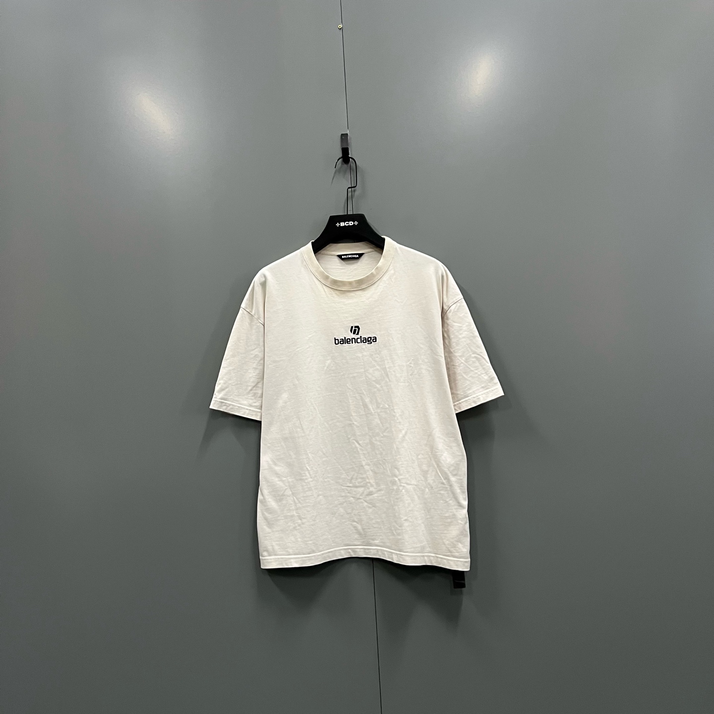 99新 Balenciaga/巴黎世家 h91 字母logo印花短袖 L码 609181