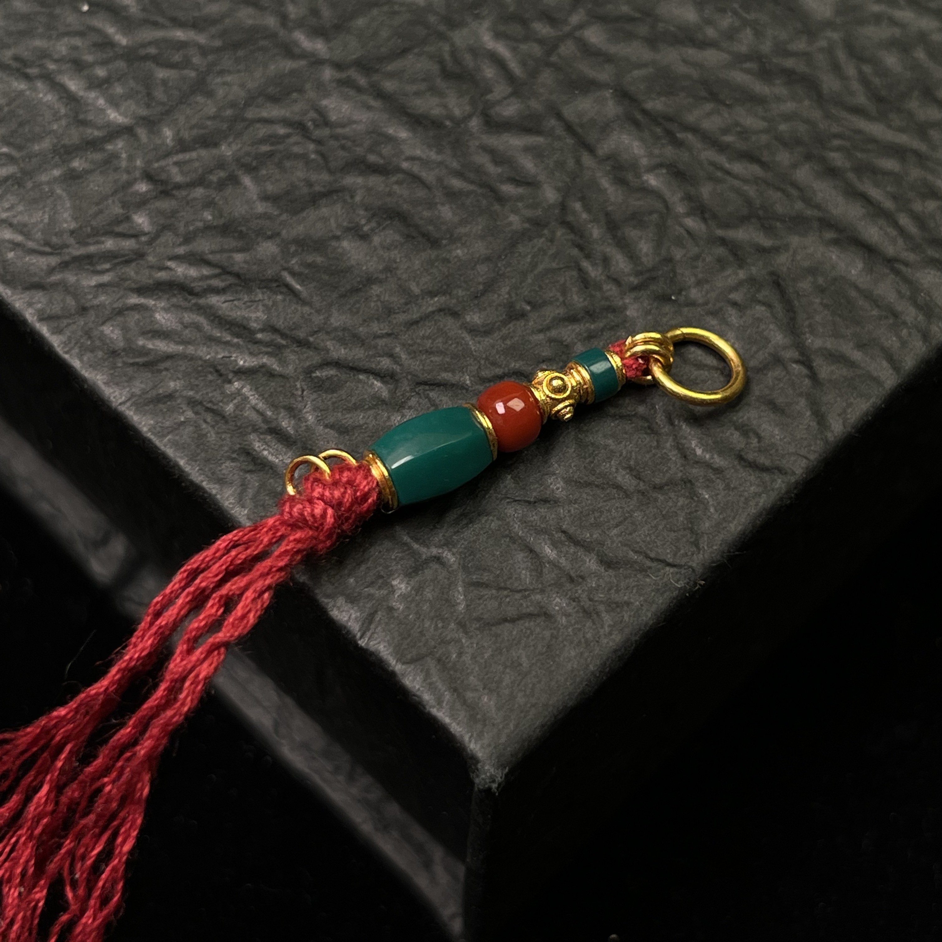 24k南红侧挂百搭锁骨链念珠108文玩