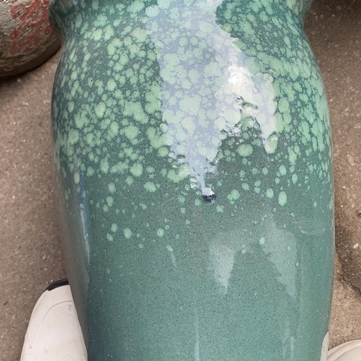 紫砂花盆高33口20瑕疵